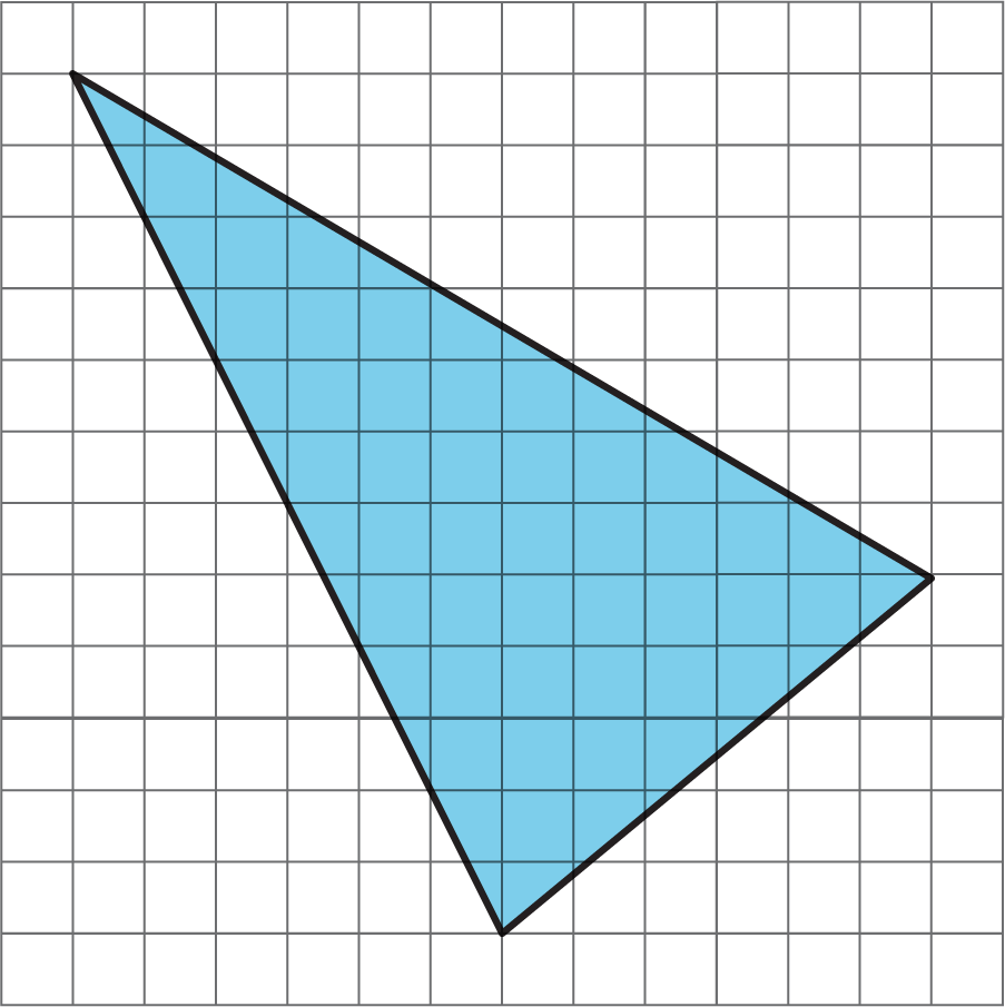 A triangle on a grid.