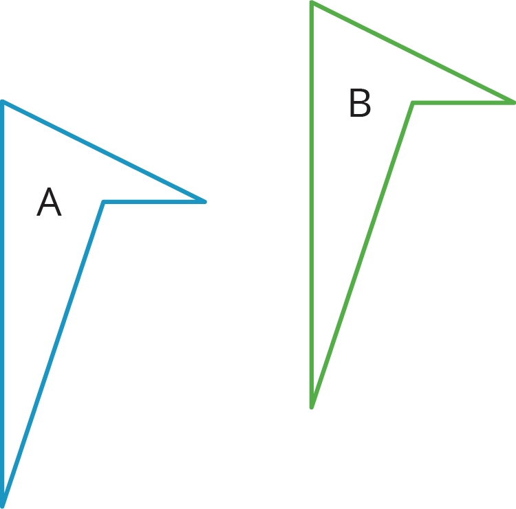 A figure that has been slid or shifted in the plane without turning it